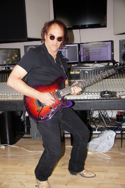 Custom guitar, body and neck detail. Built by William Gelvin, Gelvin Guitars