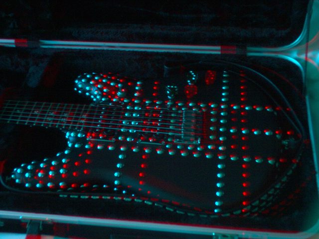 Custom guitar, body and neck detail. Built by William Gelvin, Gelvin Guitars